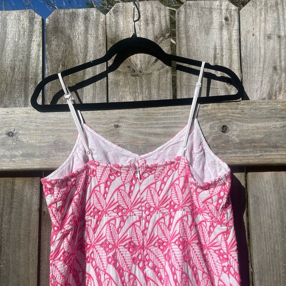 Crown & Ivy Embroidered Pink and White Floral Mini Dress Size 12 - Picture 9 of 10